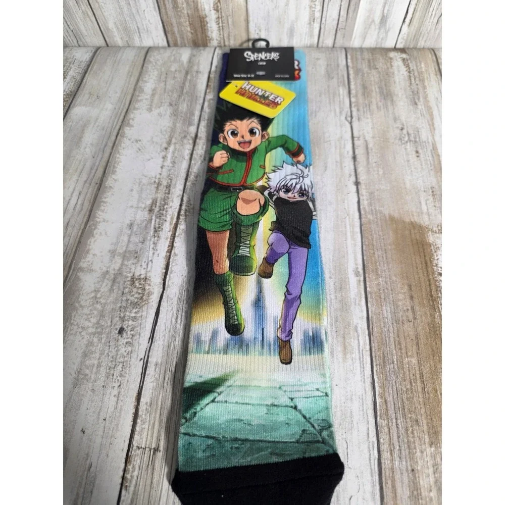 Pokemon Hunter x Hunter Anime Crew Socks Bundle 2 Pairs Pikachu Squirtle Gon NEW